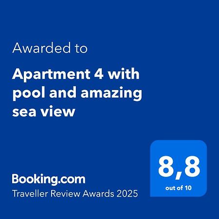 Apartment 4 With Pool And Amazing Sea View Lokva Rogoznica Zewnętrze zdjęcie